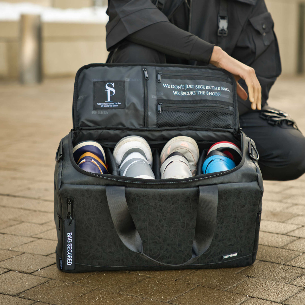 Sole Premise Black Leather Sneaker Duffle - AVBL MRKT (3)