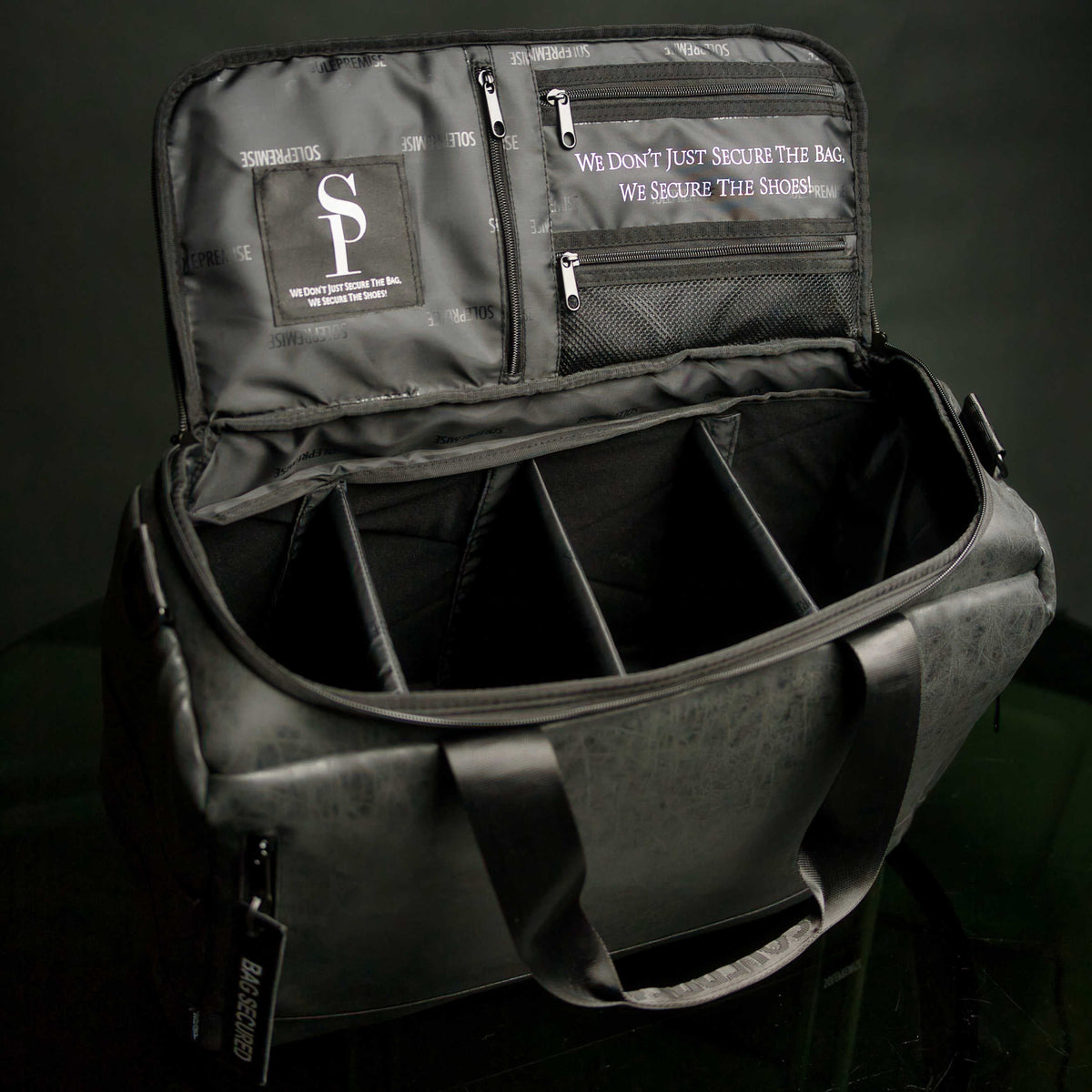 Sole Premise Black Leather Sneaker Duffle - AVBL MRKT (4)