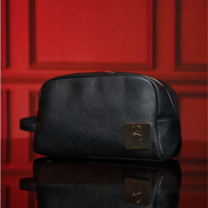 Sole Premise Black Leather Toiletry Bag - AVBL MRKT (1)