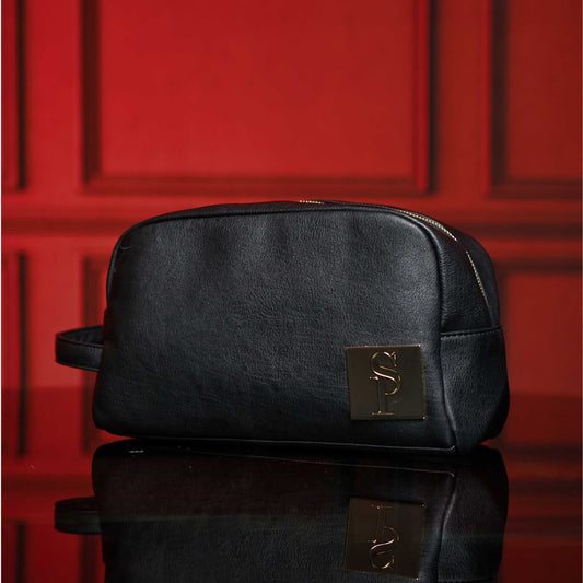 Sole Premise Black Leather Toiletry Bag - AVBL MRKT (1)