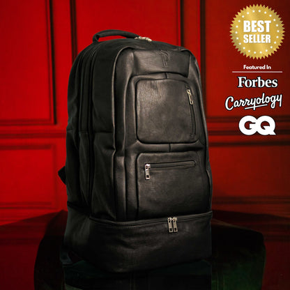 Sole Premise Black Leather XL Signature Bag Set (XL Signature Backpack and Duffle Bag) - AVBL MRKT (2)
