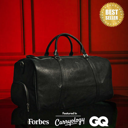 Sole Premise Black Leather XL Signature Bag Set (XL Signature Backpack and Duffle Bag) - AVBL MRKT (4)