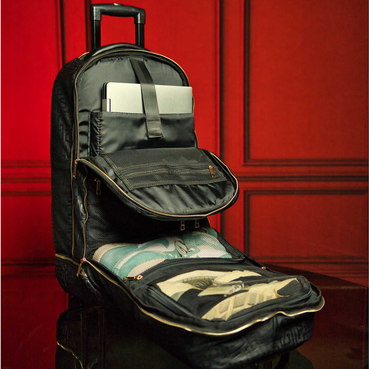 Sole Premise Black Monogram Leather Carry-On Roller Bag (Only 150 Made) - AVBL MRKT (2)