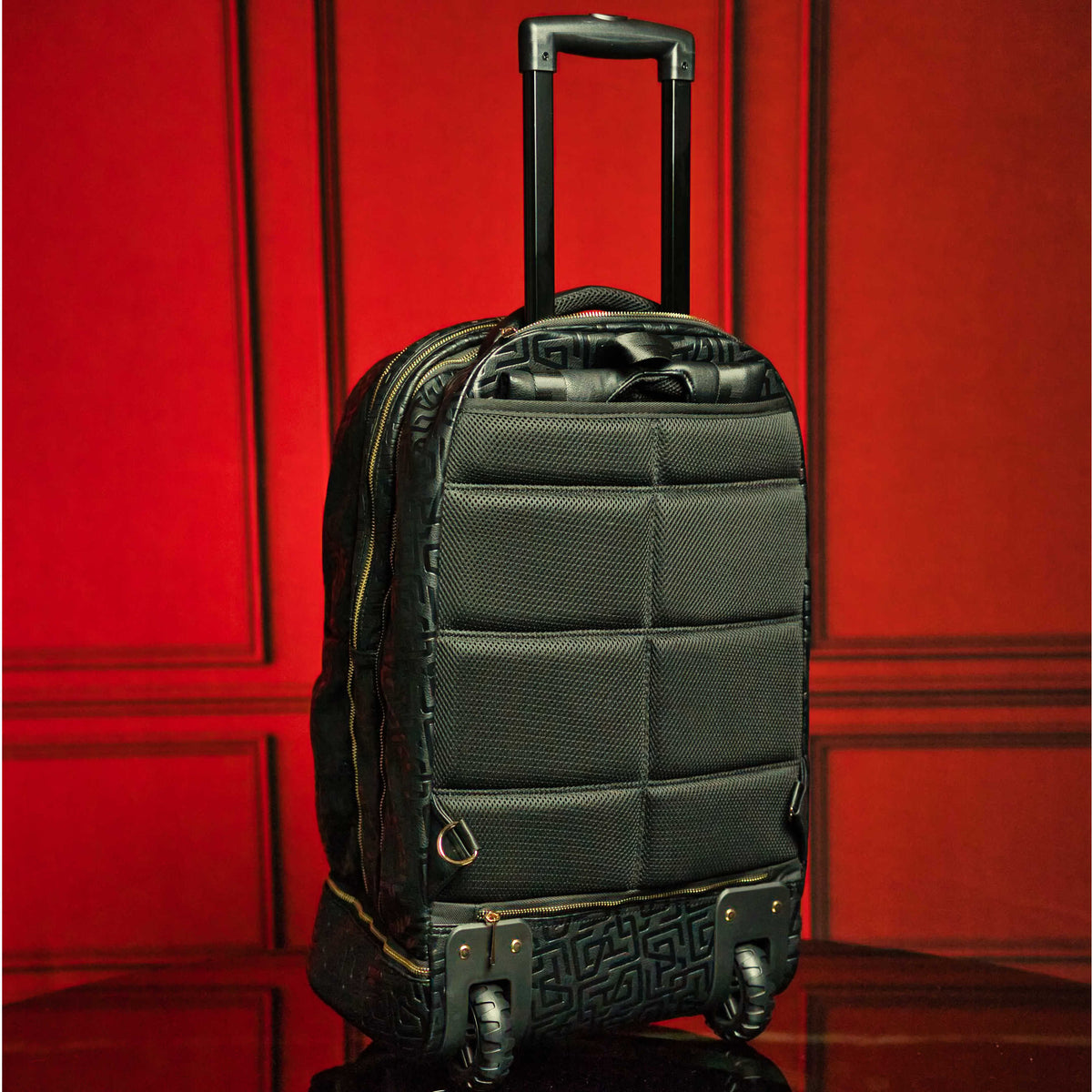 Sole Premise Black Monogram Leather Carry-On Roller Bag (Only 150 Made) - AVBL MRKT (4)
