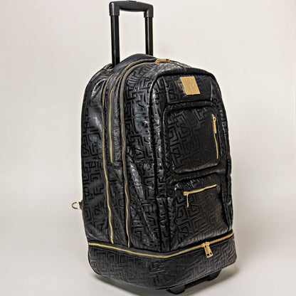 Sole Premise Black Monogram Leather Carry-On Roller Bag (Only 150 Made) - AVBL MRKT (7)
