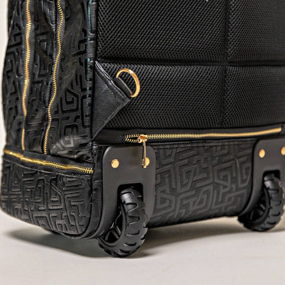 Sole Premise Black Monogram Leather Carry-On Roller Bag (Only 150 Made) - AVBL MRKT (8)