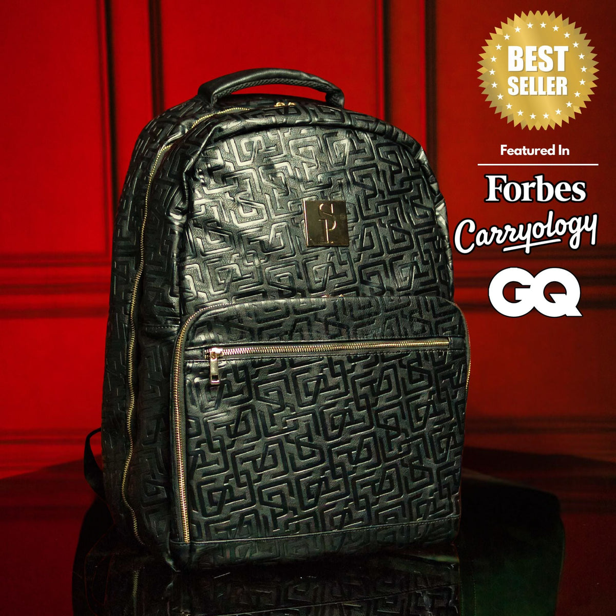 Sole Premise Black Monogram Leather Commuter Bag - AVBL MRKT (1)
