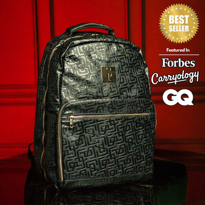 Sole Premise Black Monogram Leather Commuter Bag - AVBL MRKT (1)