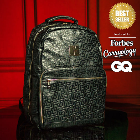 Sole Premise Black Monogram Leather Commuter Bag - AVBL MRKT (1)
