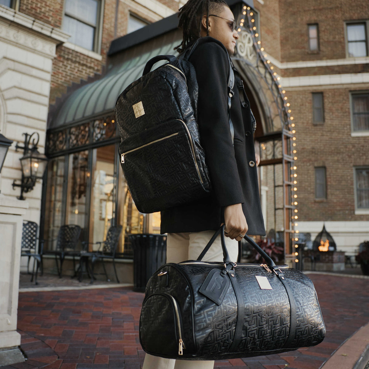 Sole Premise Black Monogram Leather Commuter Bag - AVBL MRKT (3)