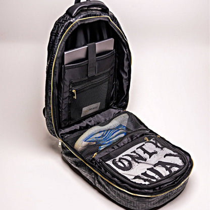 Sole Premise Black Monogram Leather Commuter Bag - AVBL MRKT (5)