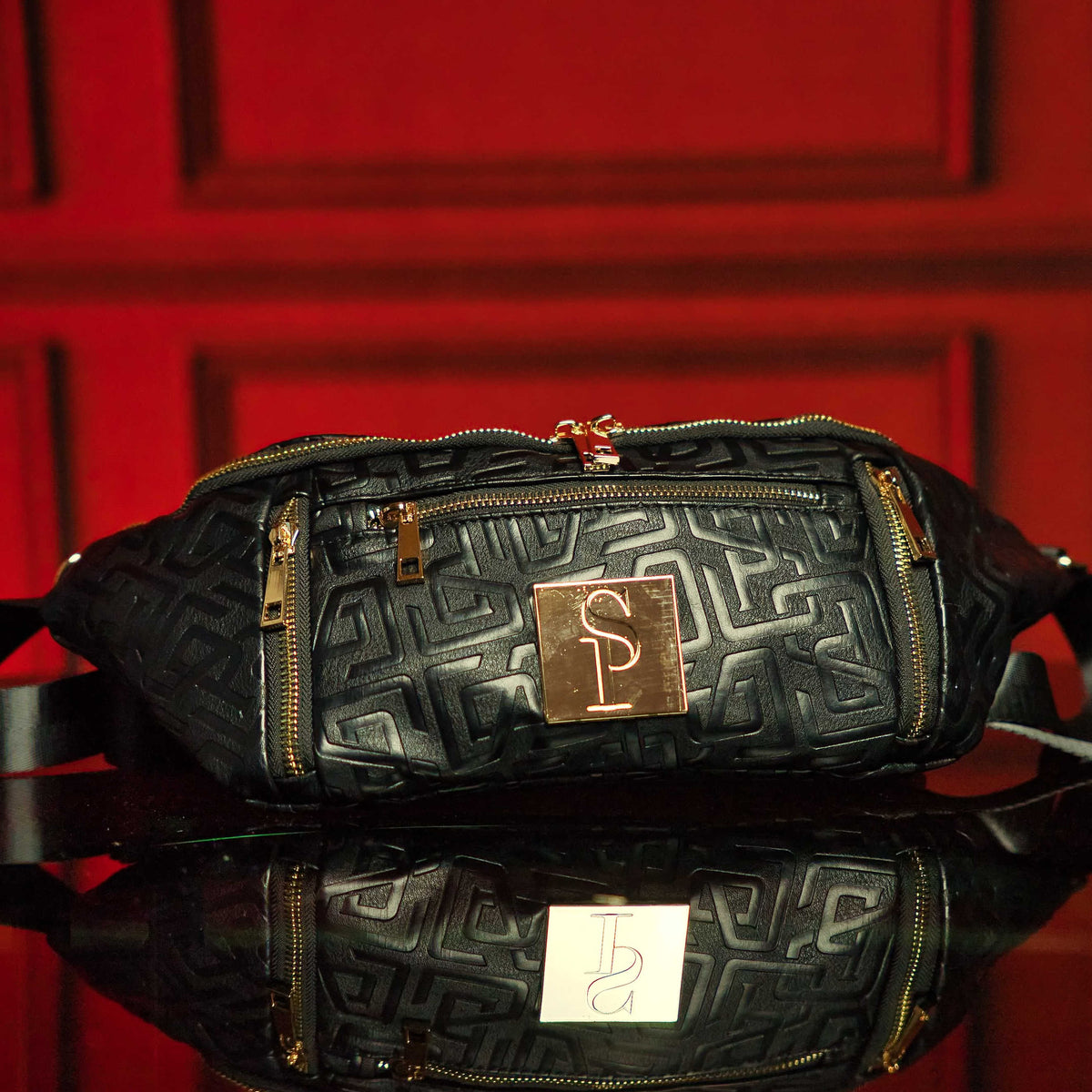 Sole Premise Black Monogram Leather Crossbody Bag - AVBL MRKT (1)