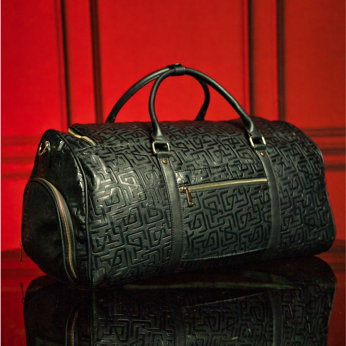 Sole Premise Black Monogram Leather Duffle Bag (150 Made) - AVBL MRKT (3)