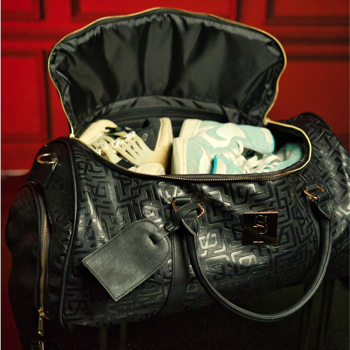 Sole Premise Black Monogram Leather Duffle Bag (150 Made) - AVBL MRKT (4)
