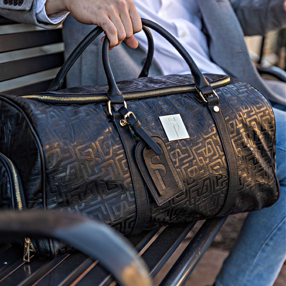 Sole Premise Black Monogram Leather Duffle Bag (150 Made) - AVBL MRKT (5)