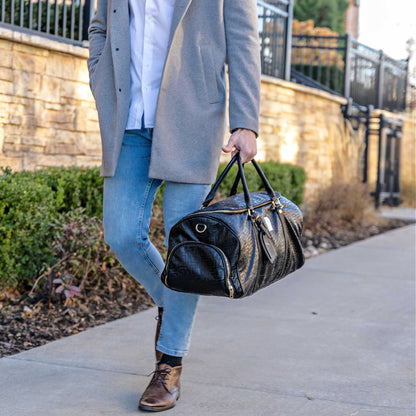 Sole Premise Black Monogram Leather Duffle Bag (150 Made) - AVBL MRKT (6)