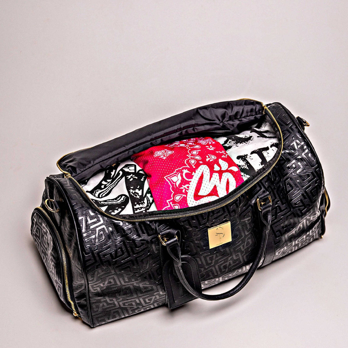 Sole Premise Black Monogram Leather Duffle Bag (150 Made) - AVBL MRKT (7)