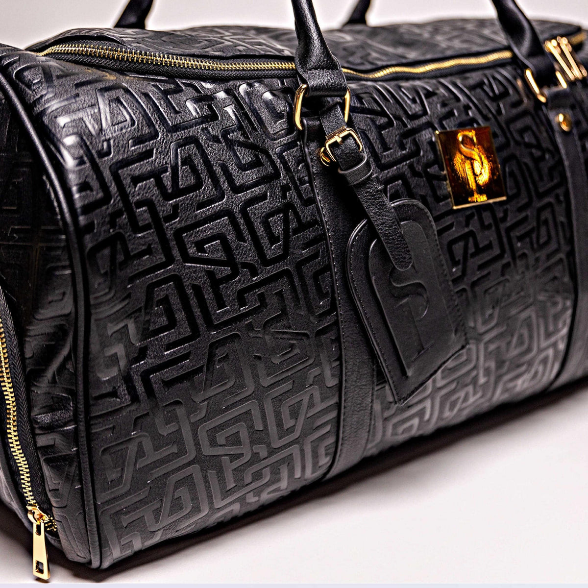 Sole Premise Black Monogram Leather Duffle Bag (150 Made) - AVBL MRKT (8)