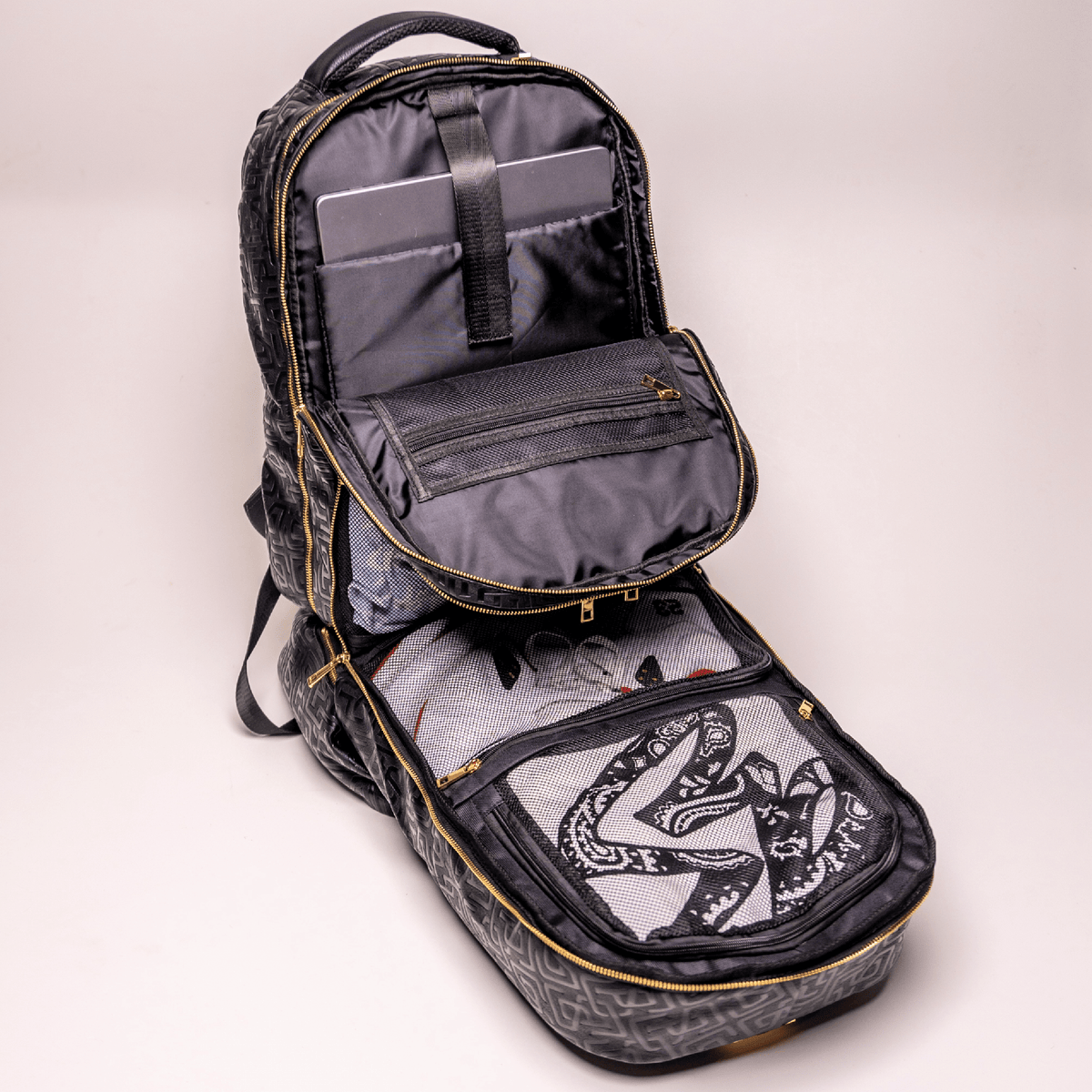 Sole Premise Black Monogram Leather Patented Carry-On Backpack (Only 150 Made) - AVBL MRKT (2)