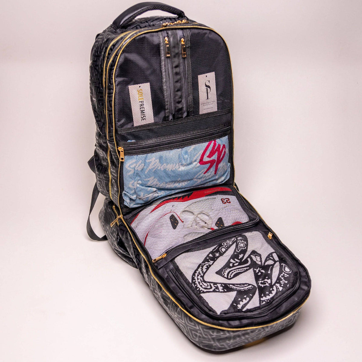 Sole Premise Black Monogram Leather Patented Carry-On Backpack (Only 150 Made) - AVBL MRKT (4)