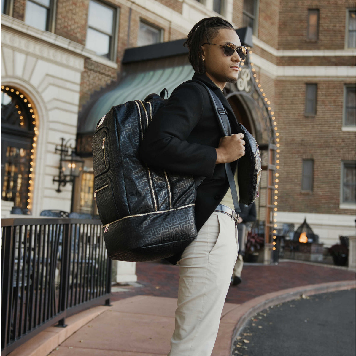 Sole Premise Black Monogram Leather Patented Carry-On Backpack (Only 150 Made) - AVBL MRKT (7)