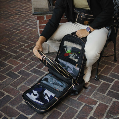Sole Premise Black Monogram Leather Patented Carry-On Backpack (Only 150 Made) - AVBL MRKT (8)