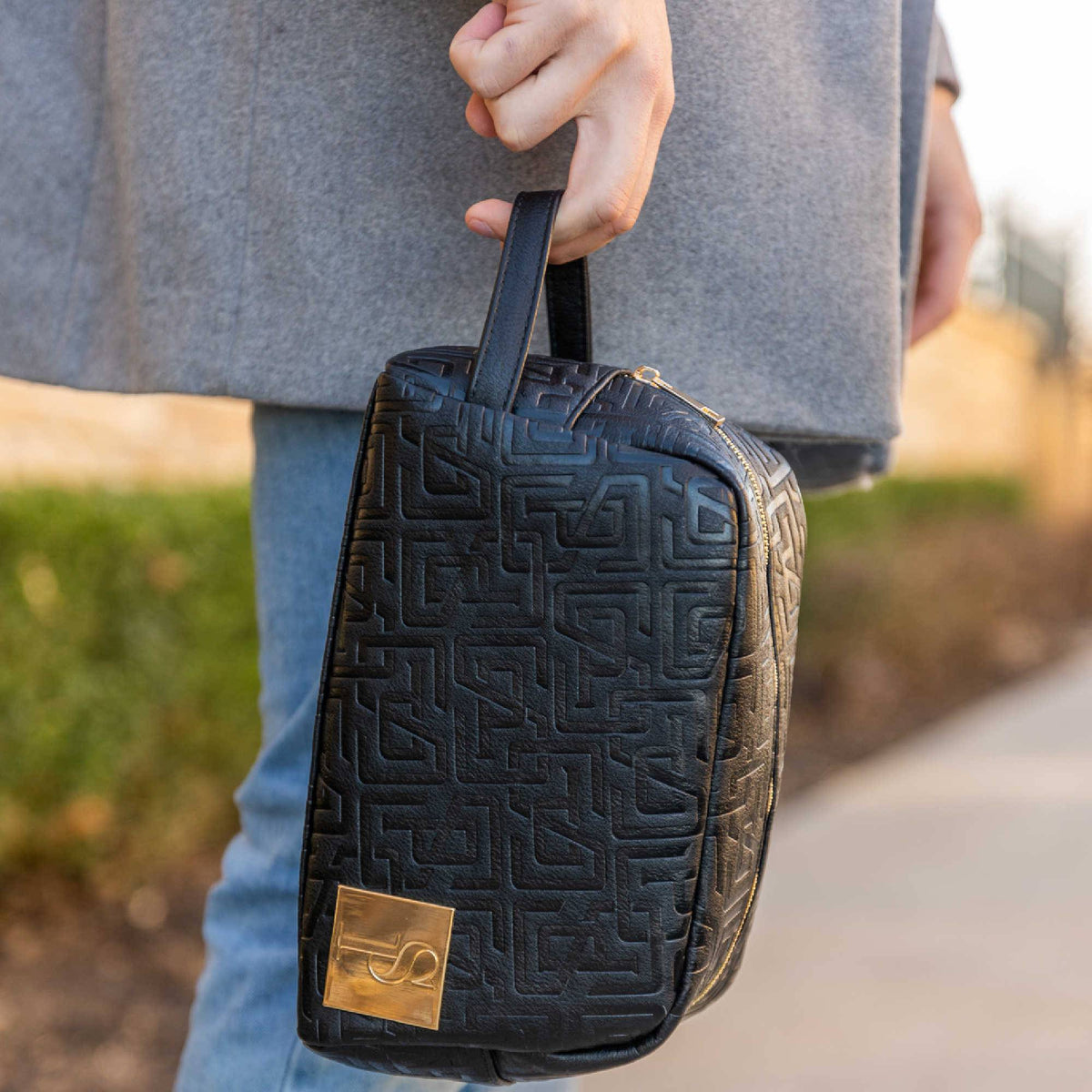 Sole Premise Black Monogram Leather Toiletry Bag - AVBL MRKT (3)
