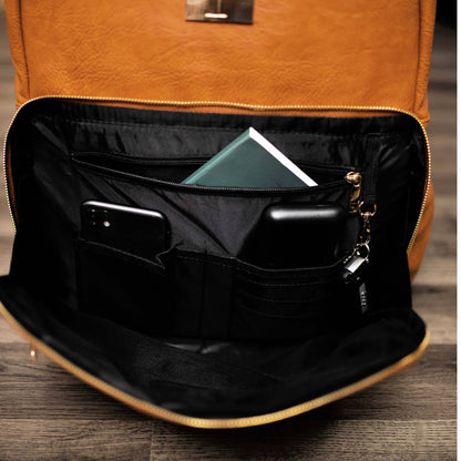 Sole Premise Brown Leather Commuter Bag - AVBL MRKT (7)