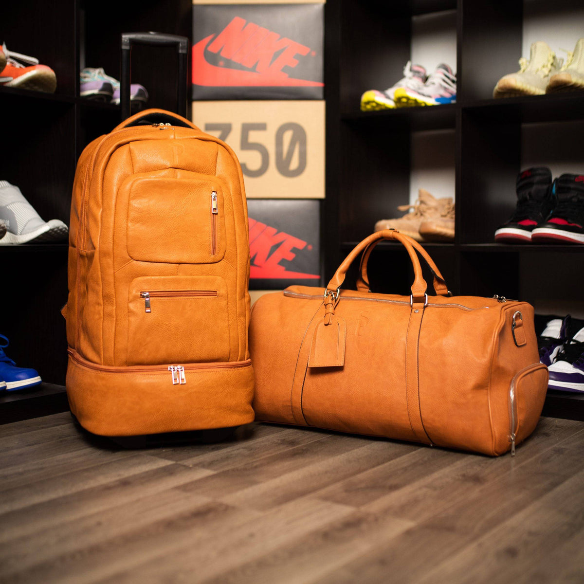 Sole Premise Brown Leather Roller Bag Set - AVBL MRKT (2)