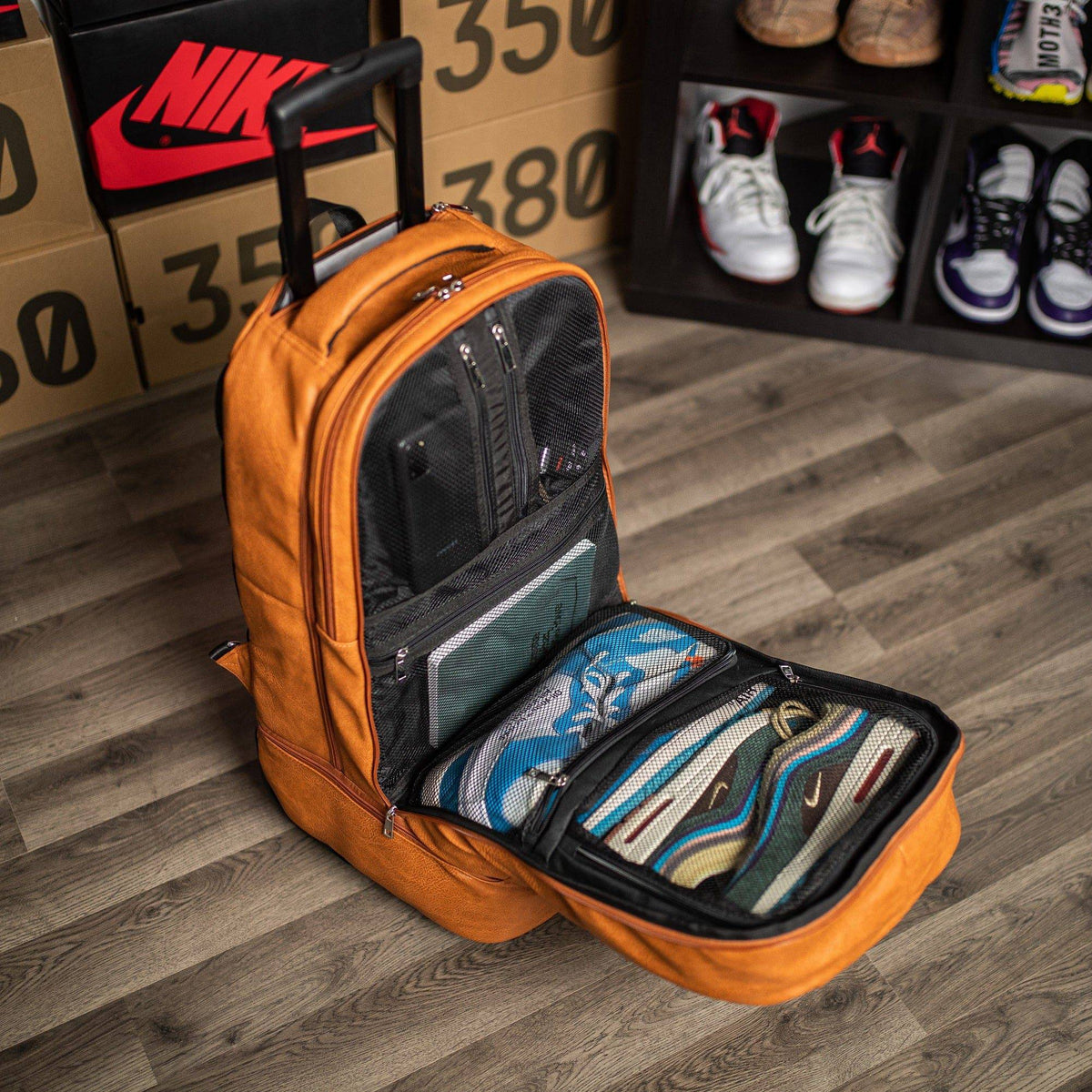 Sole Premise Brown Leather Roller Bag Set - AVBL MRKT (9)