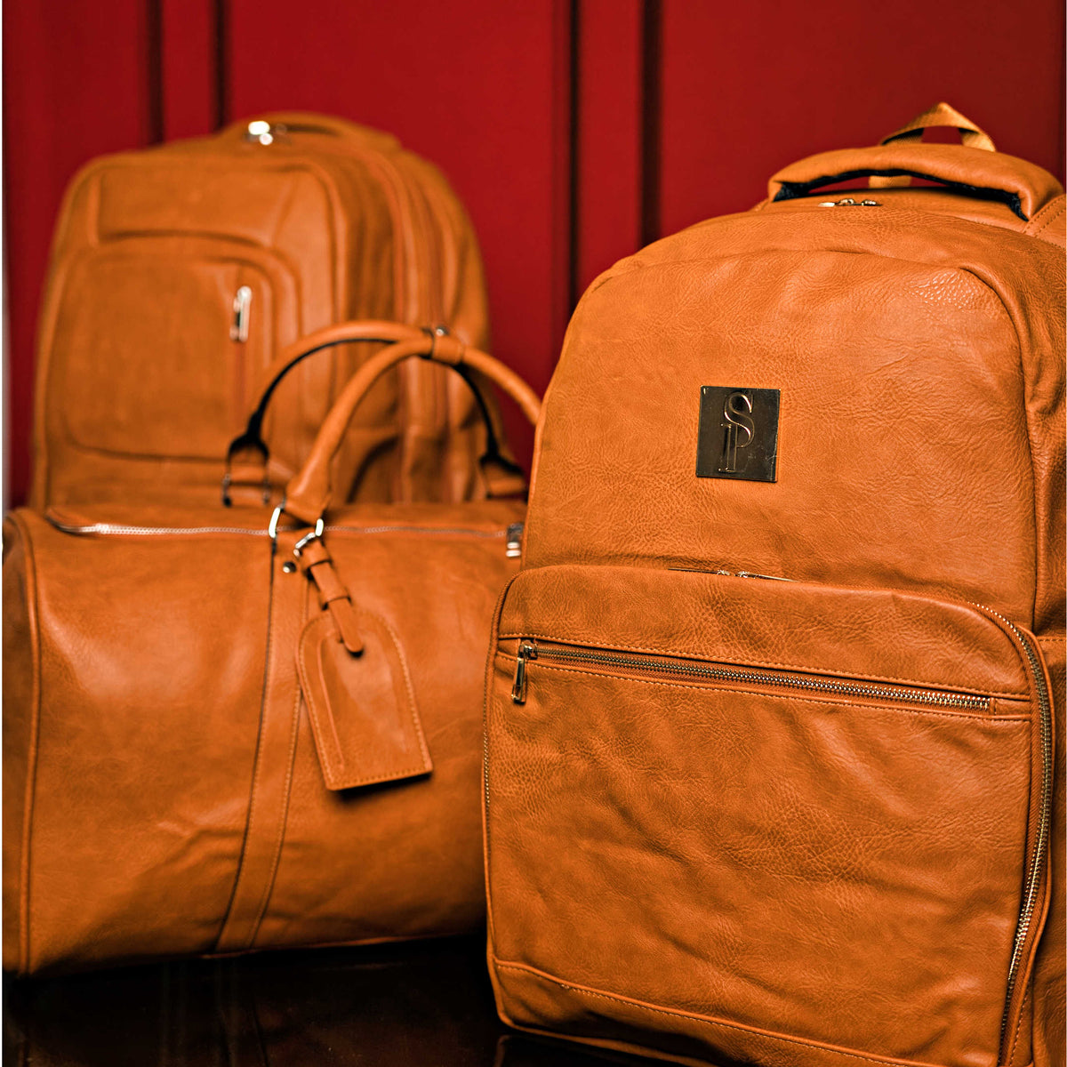 Sole Premise Brown Tumbled Leather 3 Bag Set - AVBL MRKT (10)