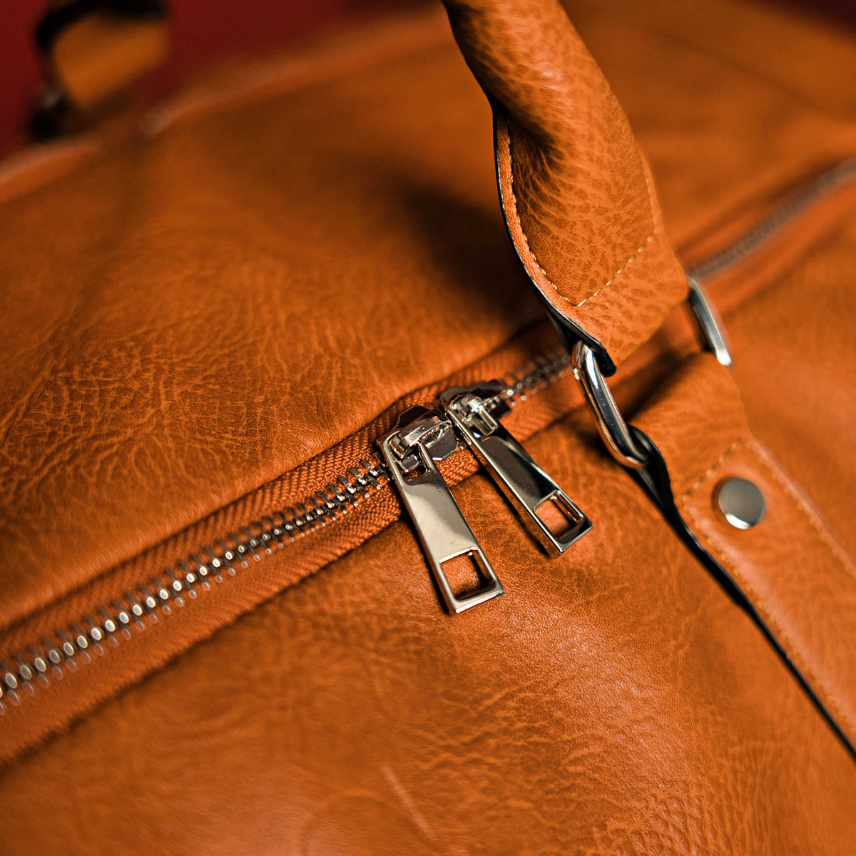 Sole Premise Brown Tumbled Leather Duffle Bag - AVBL MRKT (3)