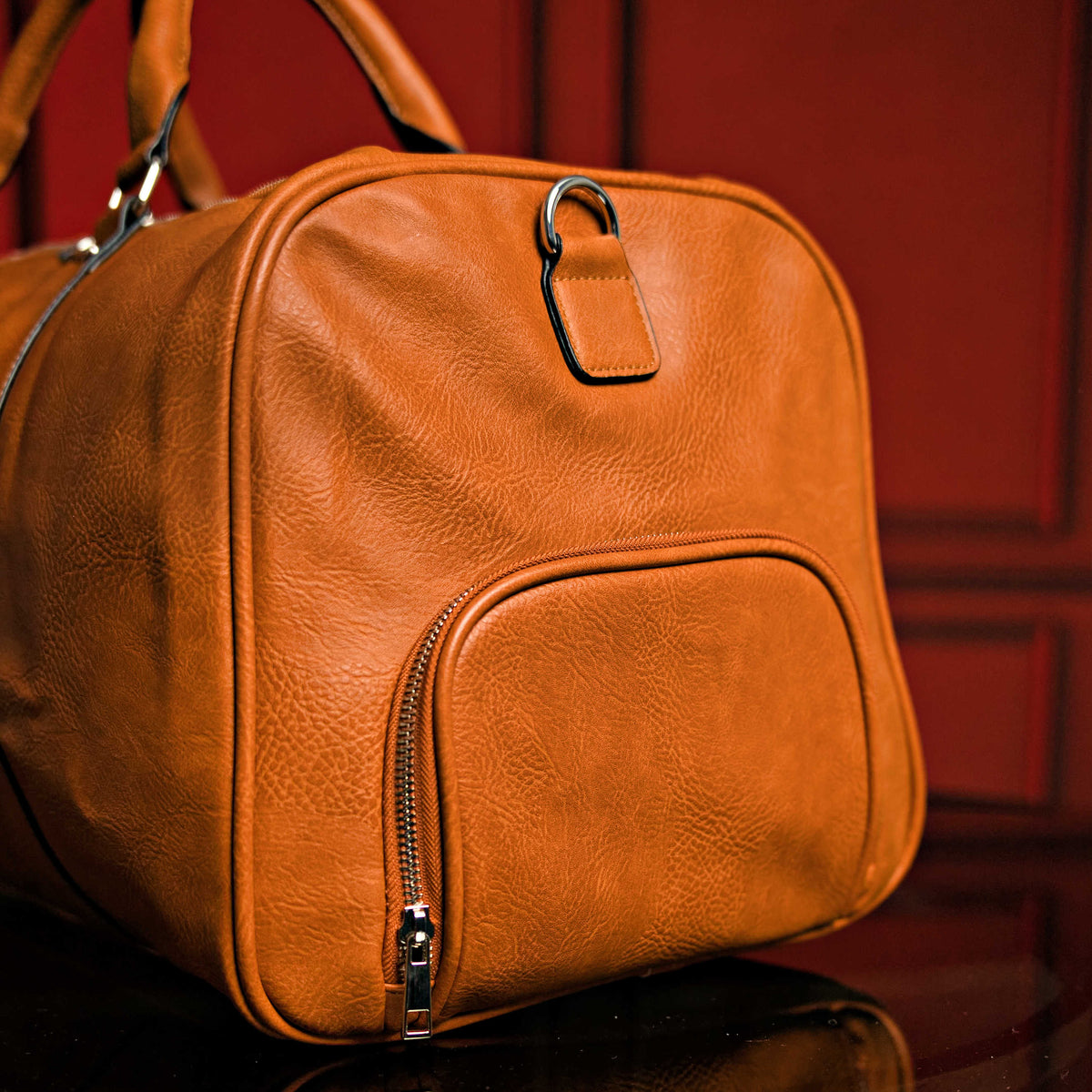 Sole Premise Brown Tumbled Leather Duffle Bag - AVBL MRKT (4)
