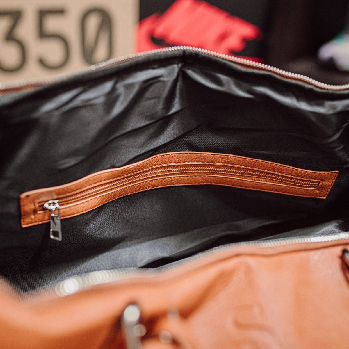 Sole Premise Brown Tumbled Leather Duffle Bag - AVBL MRKT (5)