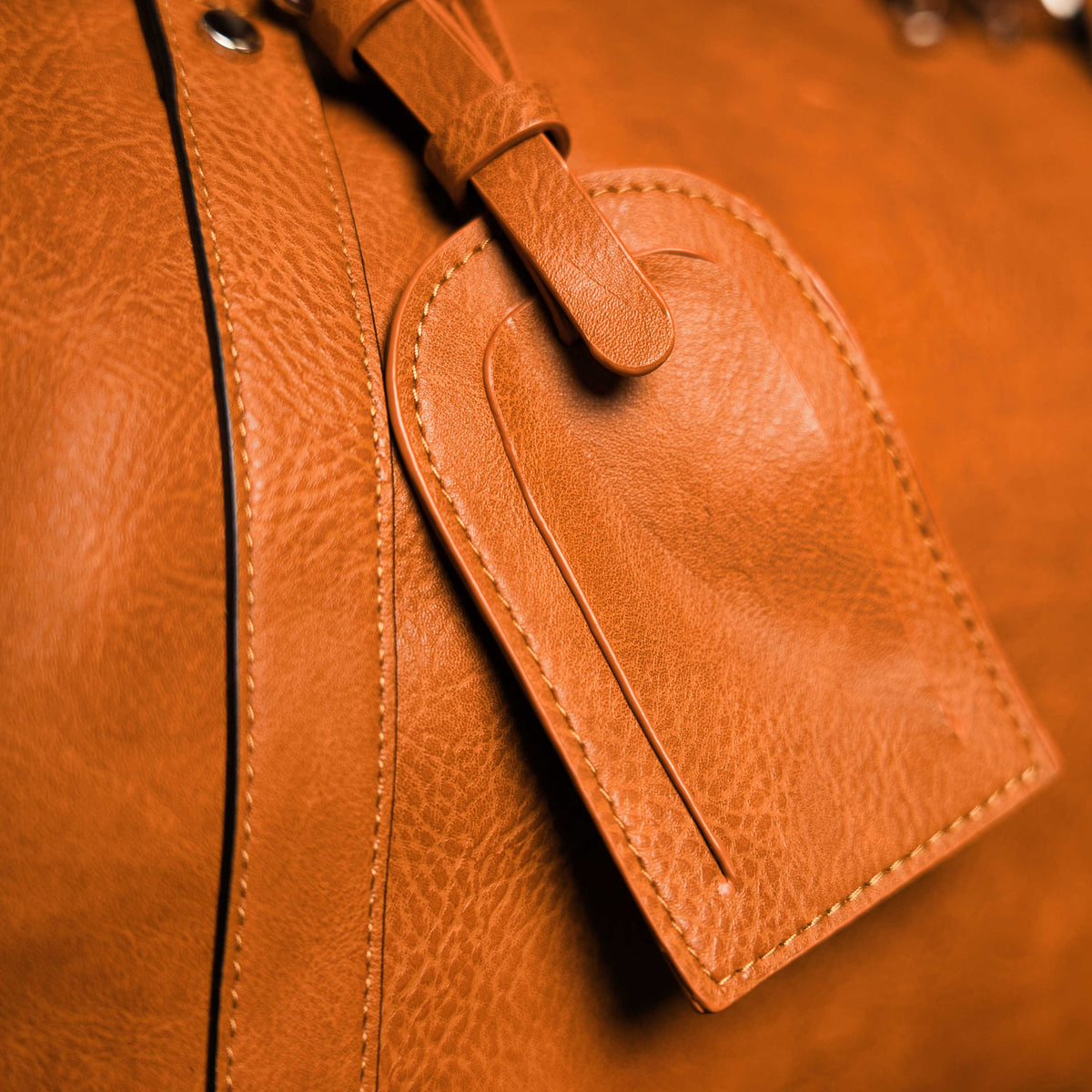 Sole Premise Brown Tumbled Leather Duffle Bag - AVBL MRKT (6)