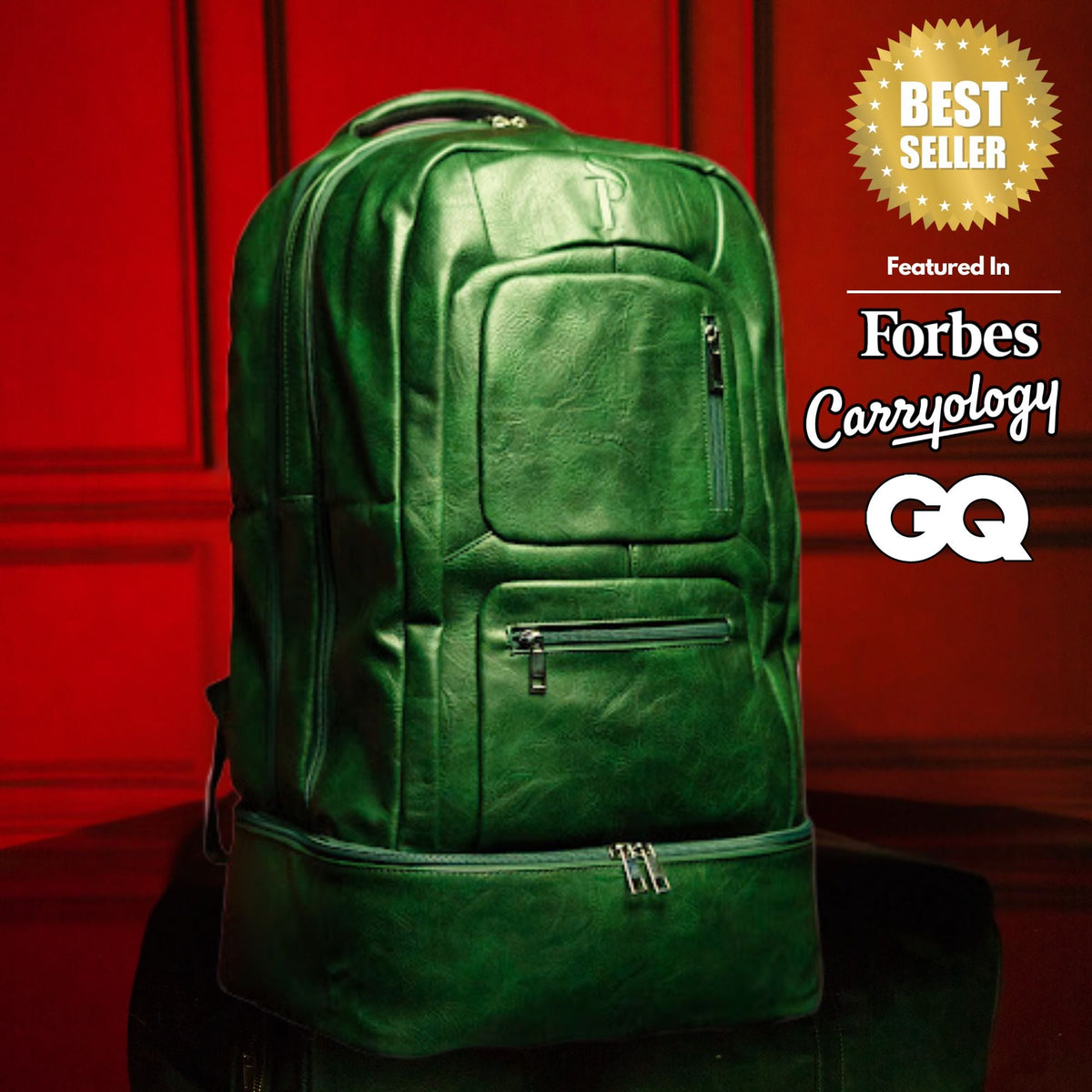 Sole Premise Emerald Green Leather Carry-On Patented Backpack (Only 300 Made) - AVBL MRKT (1)