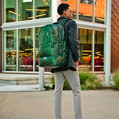 Sole Premise Emerald Green Leather Carry-On Patented Backpack (Only 300 Made) - AVBL MRKT (2)