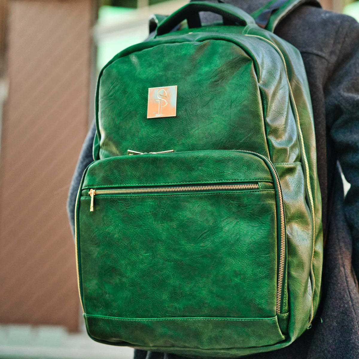 Sole Premise Emerald Green Leather Commuter Bag (XL Design) - AVBL MRKT (7)