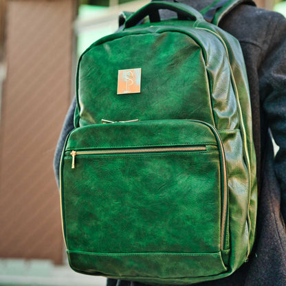 Sole Premise Emerald Green Leather Commuter Bag (XL Design) - AVBL MRKT (7)