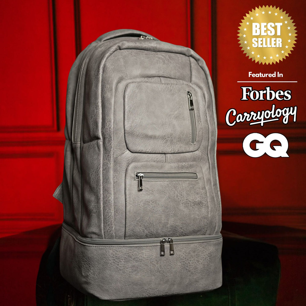 Sole Premise Grey Leather Carry-On Patented Backpack (Only 300 Made) - AVBL MRKT (1)