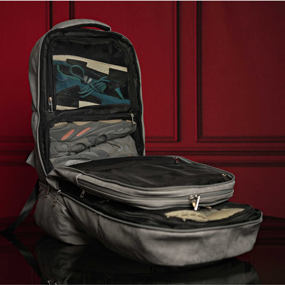 Sole Premise Grey Leather Carry-On Patented Backpack (Only 300 Made) - AVBL MRKT (8)