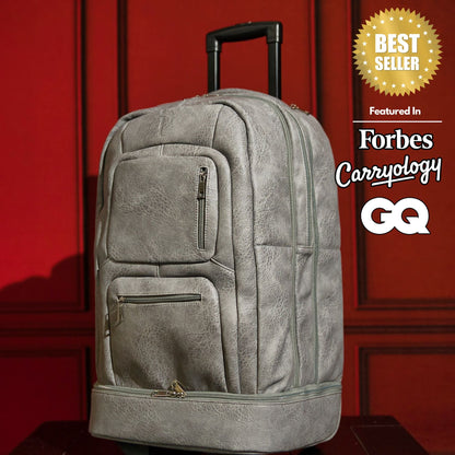 Sole Premise Grey Leather Carry-On Roller Bag (Only 150 Made) - AVBL MRKT (1)