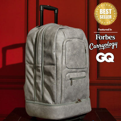 Sole Premise Grey Leather Carry-On Roller Bag (Only 150 Made) - AVBL MRKT (2)