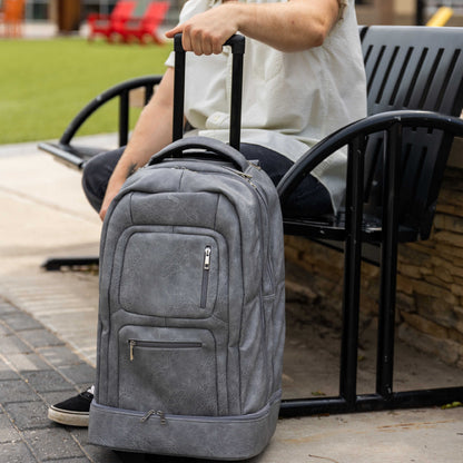 Sole Premise Grey Leather Carry-On Roller Bag (Only 150 Made) - AVBL MRKT (3)