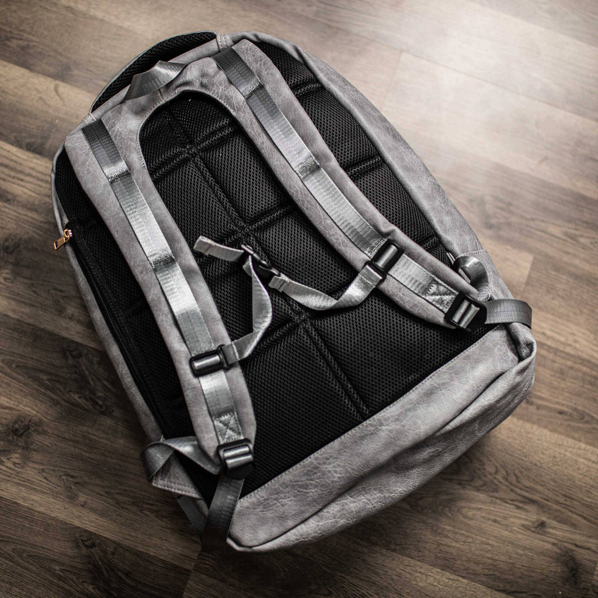 Sole Premise Grey Leather Commuter Bag - AVBL MRKT (6)