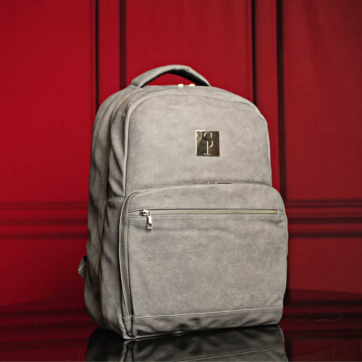 Sole Premise Grey Leather Commuter Bag - AVBL MRKT (7)