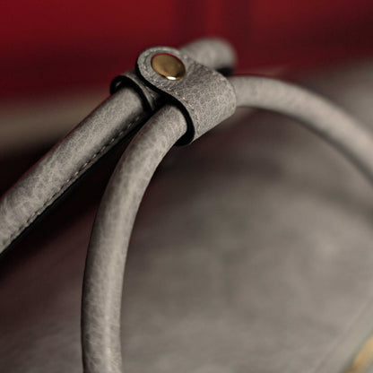 Sole Premise Grey Tumbled Leather Weekender Duffle Bag - AVBL MRKT (5)