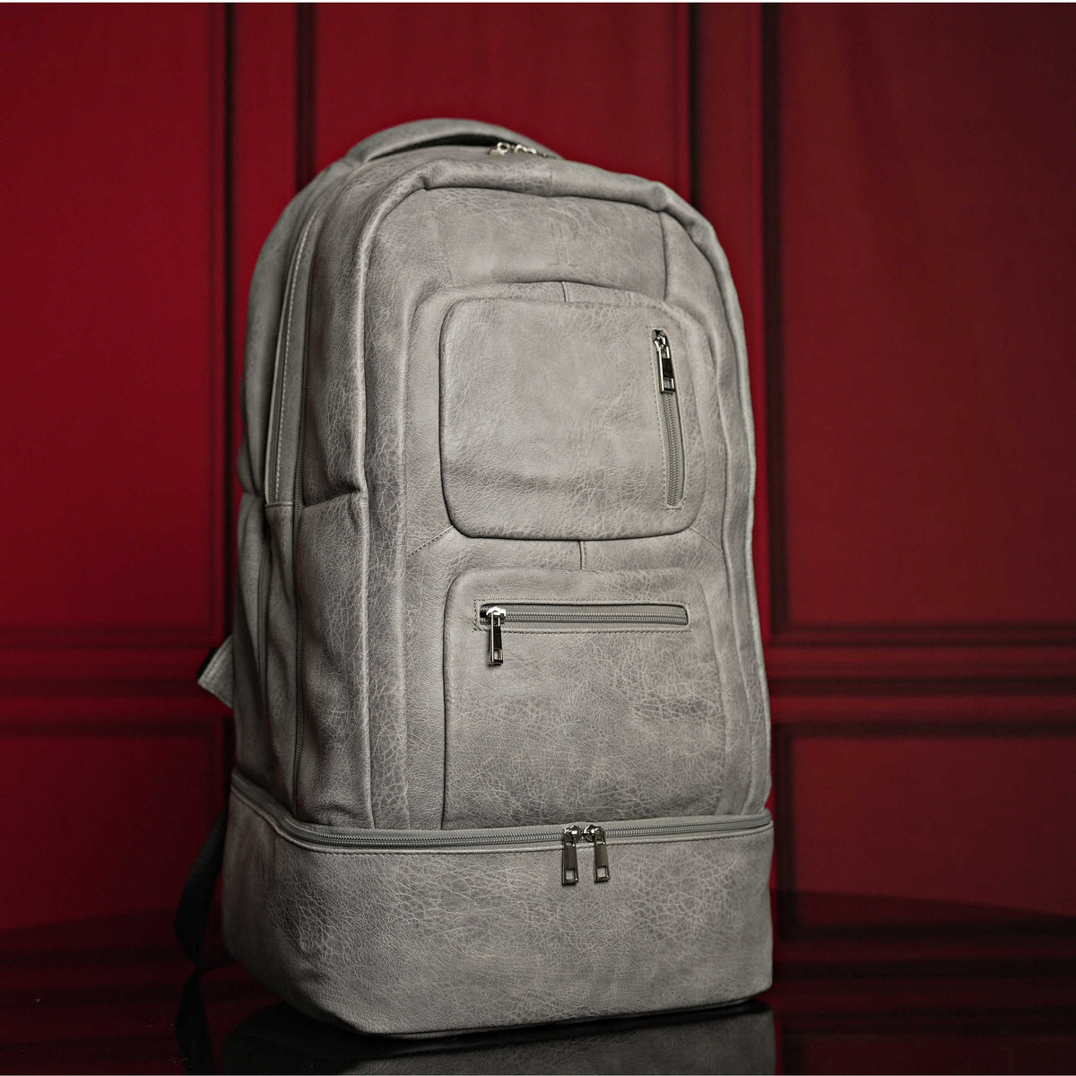 Sole Premise Grey Tumbled Luciano Leather 3 Bag Set - AVBL MRKT (3)
