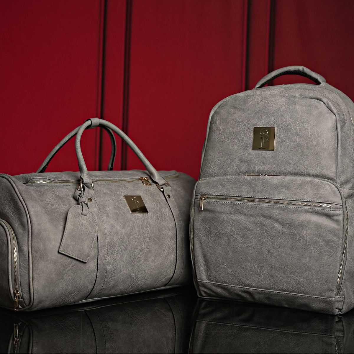 Sole Premise Grey Tumbled Luciano Leather 3 Bag Set - AVBL MRKT (5)