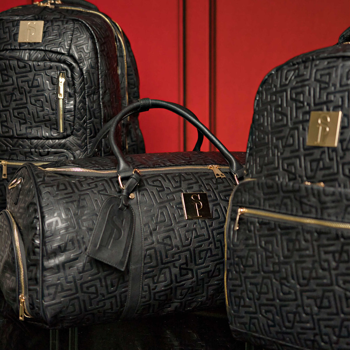 Sole Premise Monogram Leather 3 Bag Set (Signature Backpack, Commuter and Duffle Bag) - AVBL MRKT (3)